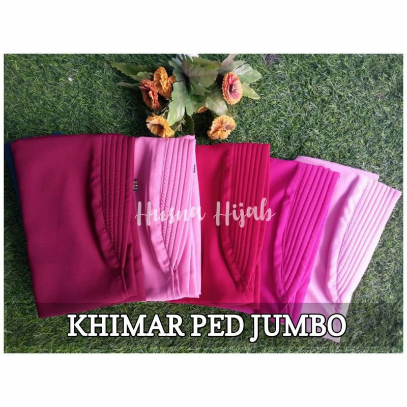 [HUSNA COLLECTION] Khimar Ped Jumbo 100cm x 125cm / Kerudung Ped Jumbo