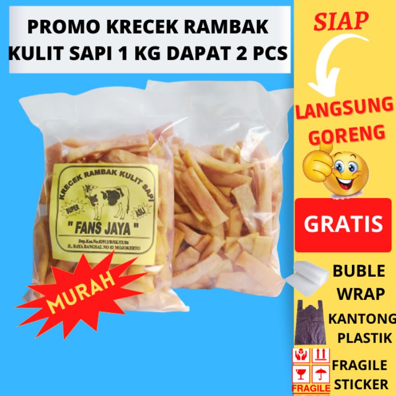 

KRECEK RAMBAK KULIT SAPI STIK HEMAT 1KG DAPAT 2 PCS.