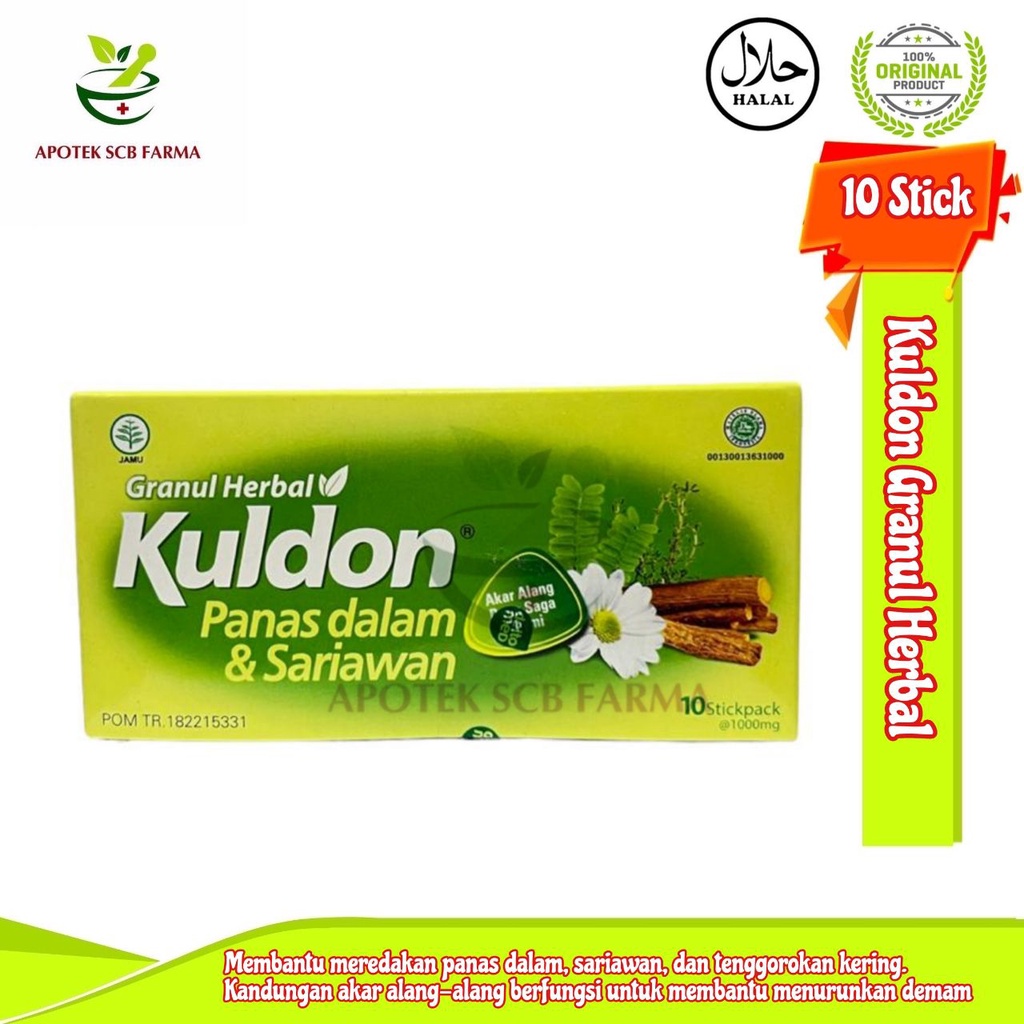 Kuldon Granul Stick / Kuldon Panas Dalam & Sariawan (Isi 10 Stickpack)