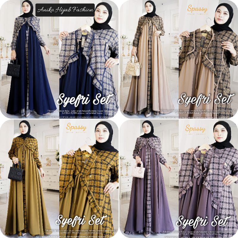 SYEFRI SET MAXY ORIGINAL SPASSY. GAMIS DRESS MAXY BUSUI RAMI IMPORT. DRESS MAXY PREMIUM PRODUK BERLA