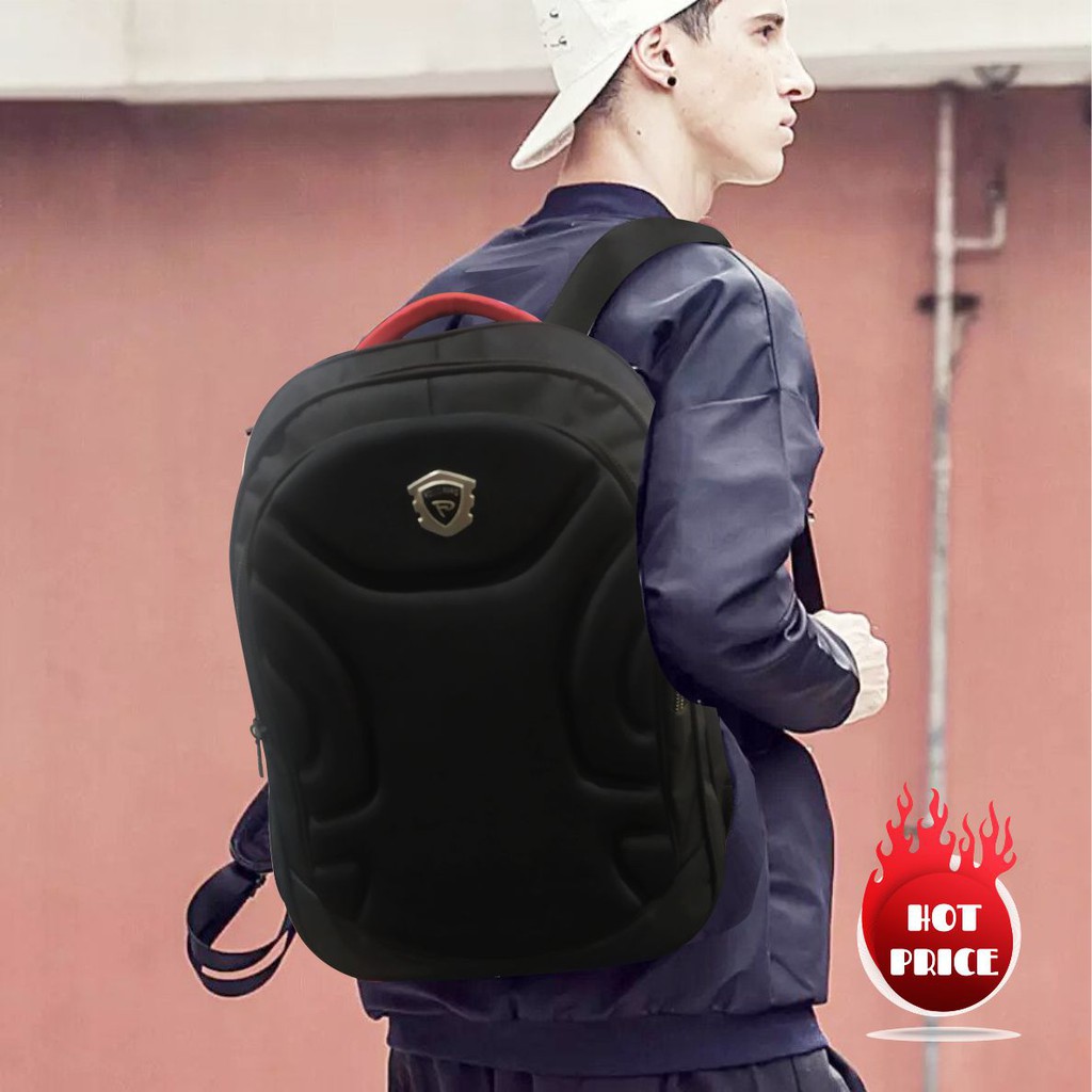 Tas Ransel Laptop Bagpack Punggung Model Emboss Bahan Tebal Untuk Pria Wanita Unisex - PG 10