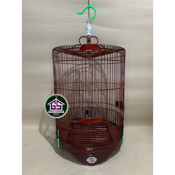 SANGKAR KANDANG MURAI EBOD KLASIK NON LIS COKLAT NO 2