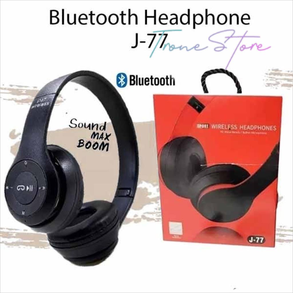 J-77 Handsfree Bluetooth Headphone Wireless Stereo HD