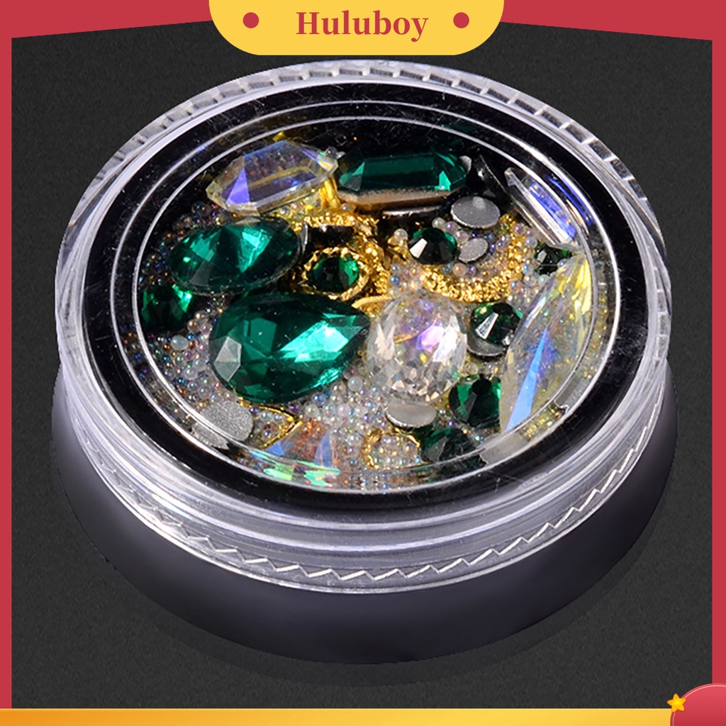 Huluboy Huluboy♡ Manik-manik Berlian Imitasi 3D Warna-Warni Untuk Dekorasi Nail Art