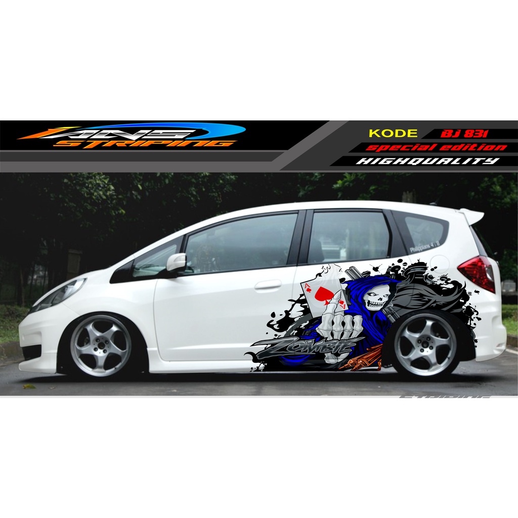 DECAL STIKER MOBIL HONDA JAZZ, SIGRA, YARIS, SWIFT / DECAL MOBIL / DECAL STICKER MOBIL ANIMASI