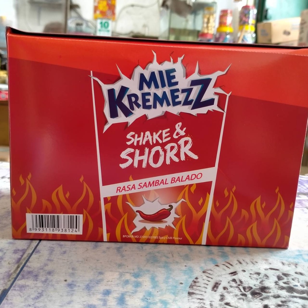 

MIE KREMEZZ SHAKE & SHORR 288g (24x12g) RASA SAMBAL BALADO, AYAM PANGGANG, KEJU MANIS