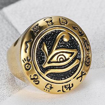 SEUSUK  Vintage Fashion Punk Mens Egyptian Eye Horus Talisman Biker Ring Jewelry COD