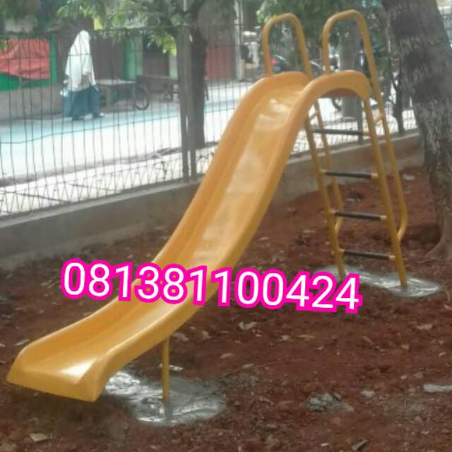 Perosotan single perosotan fiber mainan seluncuran anak mainan paud free ongkir jkt dn bekasi