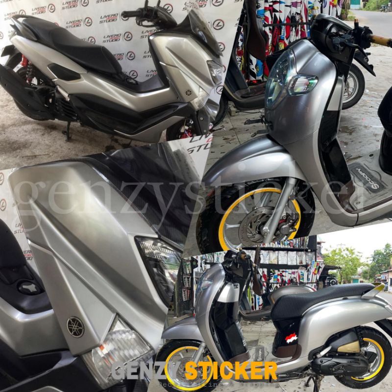 stiker skotlet silver metalik super glossy sticker scotlite silver