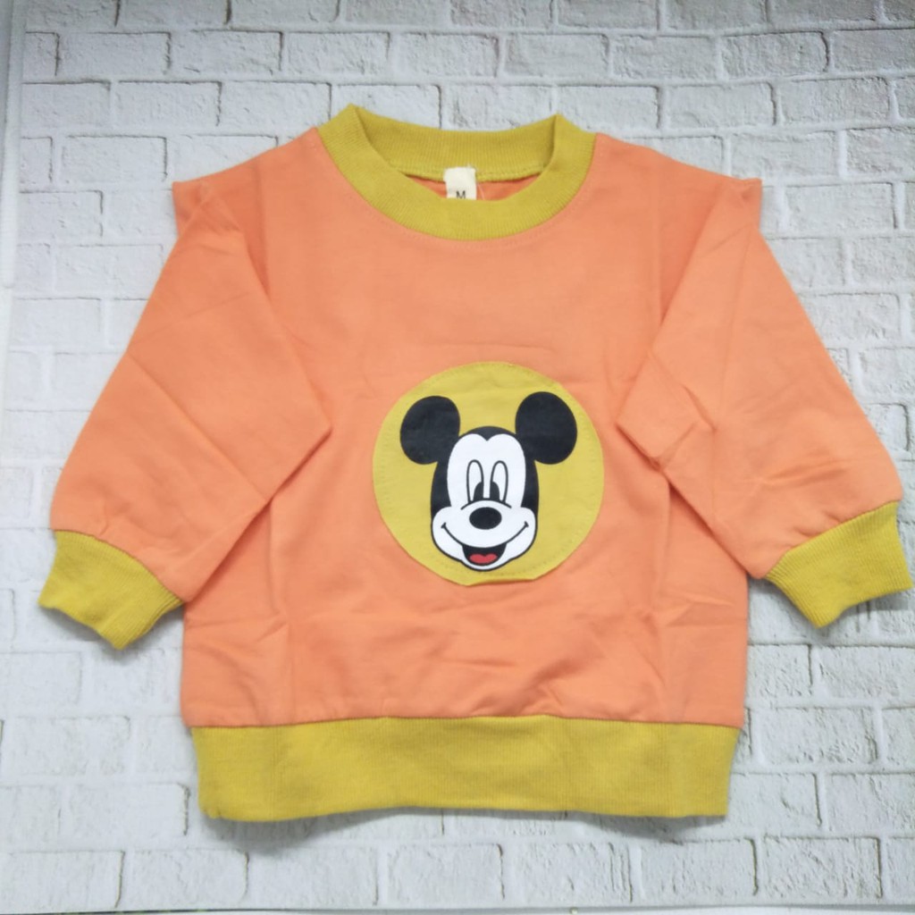 Sweater anak laki laki lucu murah usia 1-5thn 100% import gambar MICKEY FACE SWTR02