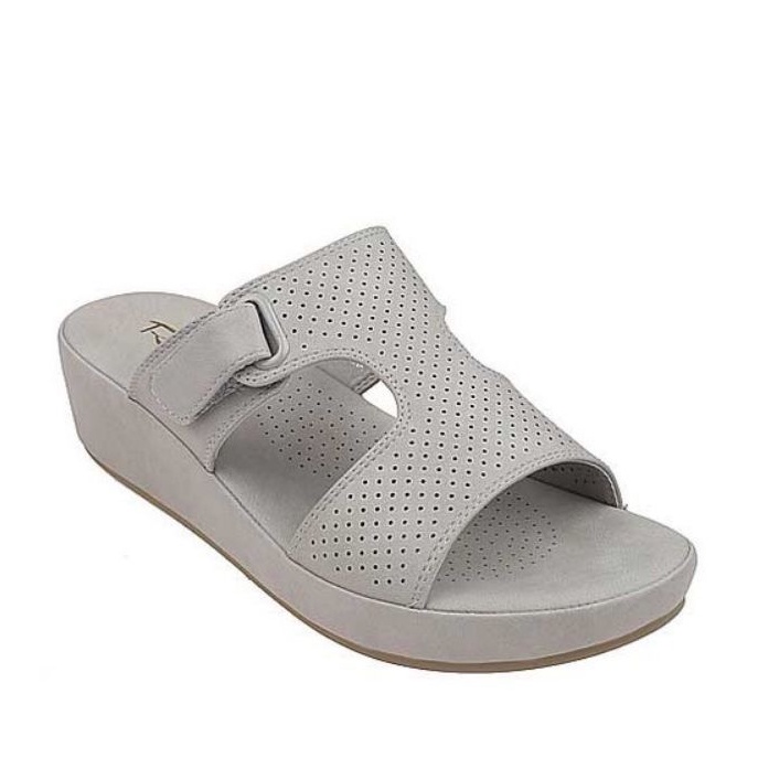 sz 36 Crazysale❣️ ROBELLI ORIGINAL NAILA 2 NYAMAN GREY WEDGES SHOES SEPATU CASUAL KERJA PESTA CAKEP 