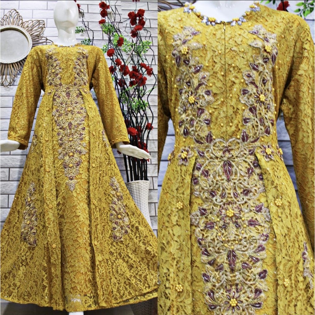 AM_FASHION>> GAMIS KAYLA BORDIR GAMIS BORKAT GAMIS PESTA DRESS PESTA BROKAT PAYET TERBARU-06