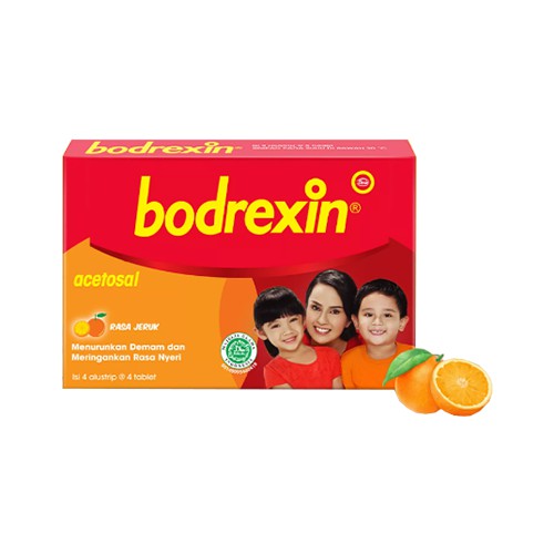 BODREXIN ISI 4 STRIP @ 4 TAB - TURUN PANAS