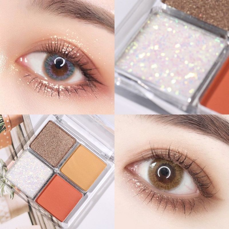 Lameila Eyeshadow Palette 4 Colors Avocado Disk Matte Shimmer Fruit Eyeshadow / Mini Eyeshadow Lameila 4 Warna Pigmented Korea / Lameila Eyeshadow 4 Warna / Lameila Eyeshadow Palet 4 Warna / Eyeshadow Glitter Korea / Eyeshadow Murah / Eyeshadow 4 Warna