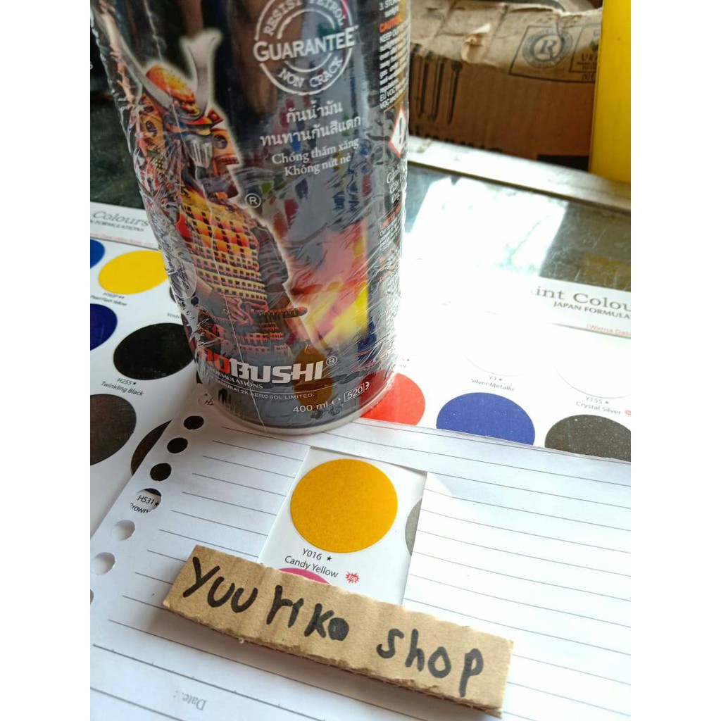 Pilok Samurai Cat Samurai Paint y016 candy yellowPilox Cat kuning candy