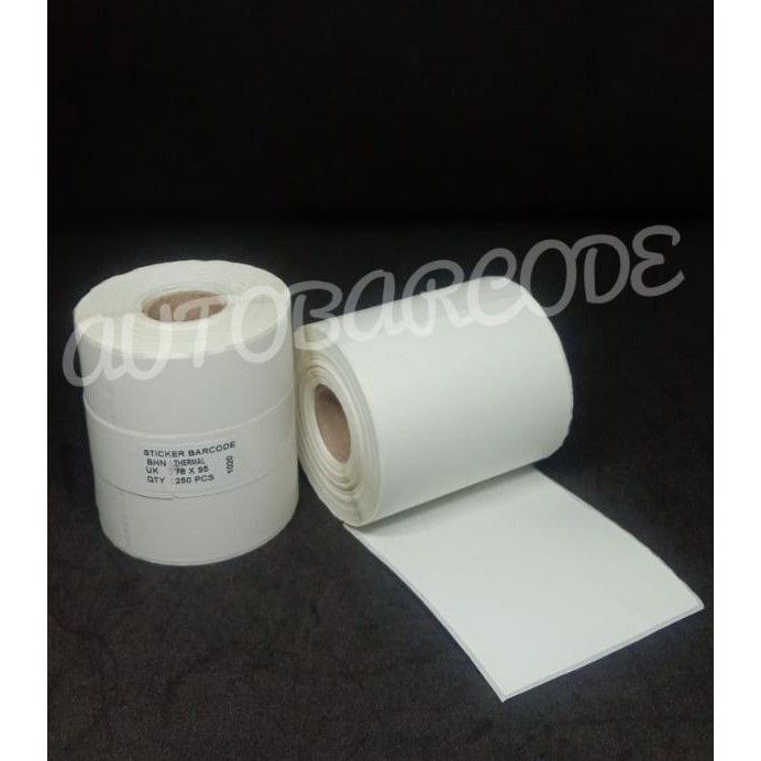 Sticker Label Resi Thermal 78x95 isi 250 Stiker Resi Pengiriman 78x100 isi 300 Label Printer 80mm / 80 mm Label GAP Murah Kualitas Bagus Hitam Tanpa Tinta Market Marketplace Toko Online Shop Printer Perinter Lebel Seticker Nota Invoice