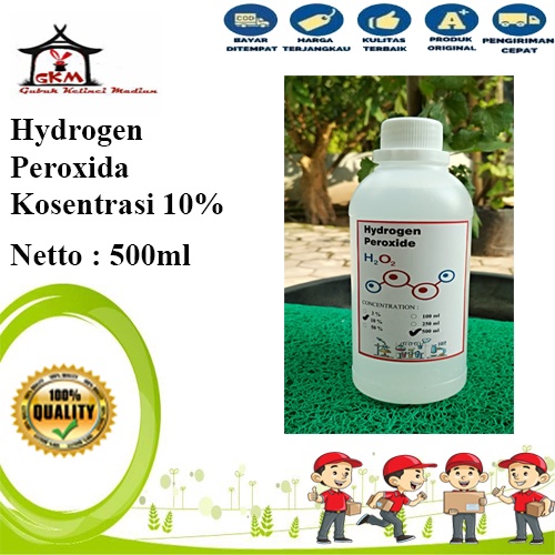 Hidrogen Piroxida 10% 500ml Disinfektan Dan Antiseptik