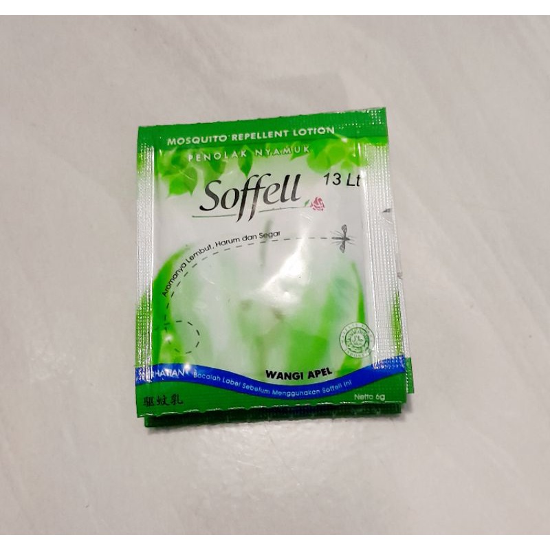 Soffell obat nyamuk sachet lotion anti nyamuk Sachet 1 renceng 12 sachet