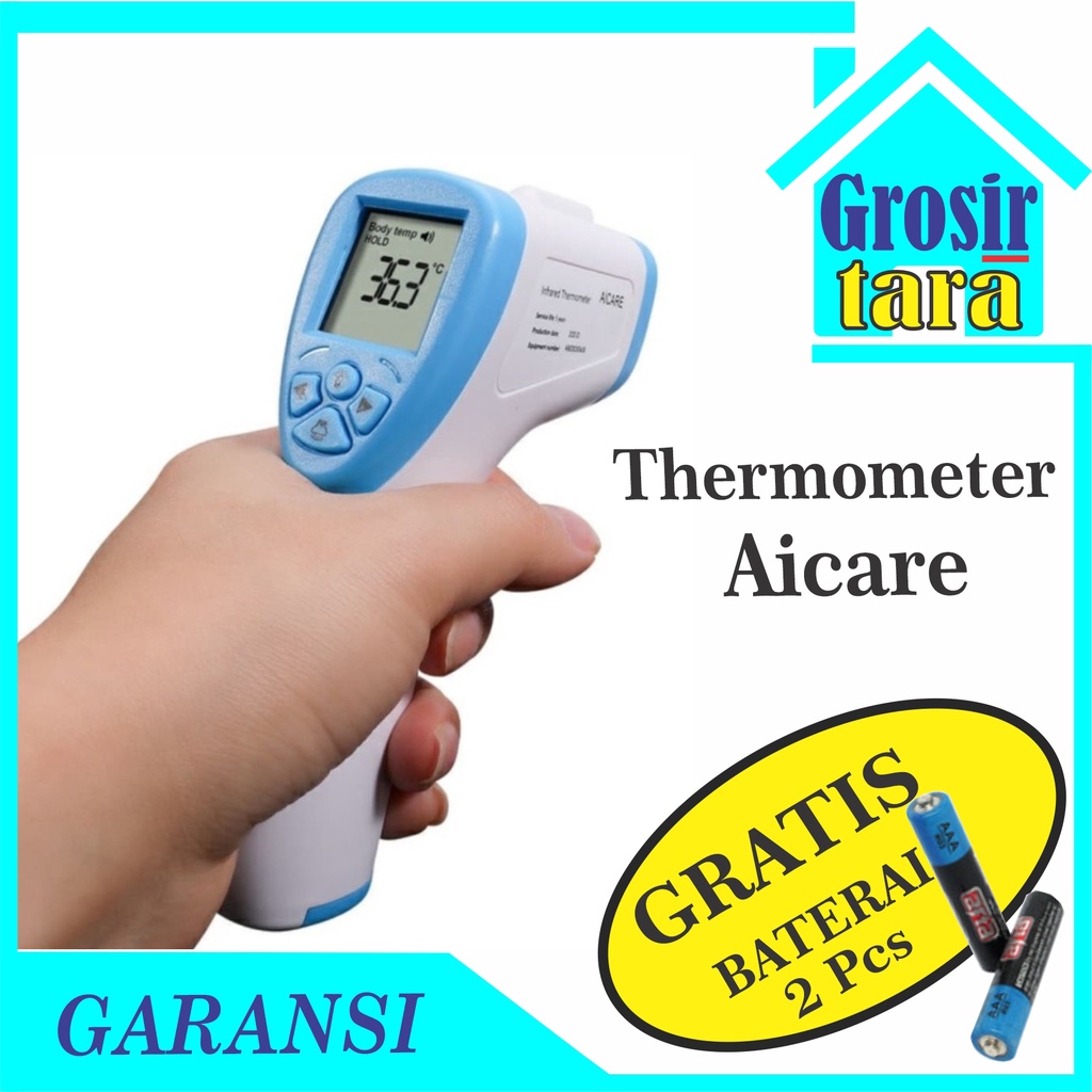 AICARE Thermometer Infrared KEMENKES ThermoGun Thermo Gun Tembak Termo Non Contact Medis