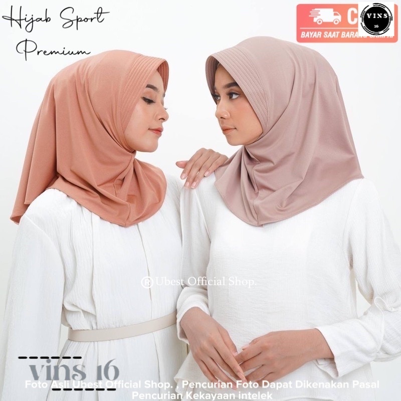 Hijab Sport Premium  hijab sporty  Bergo Sport  Hijab instant Sport  Hijab olahraga Premium