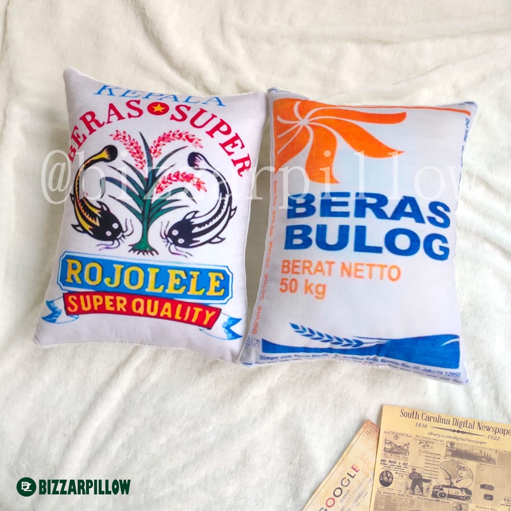 Bizzarpillow Bantal Sembako Beras / Gula Pasir / Teh Celup Bantal Sofa Bantal Unik BZ128