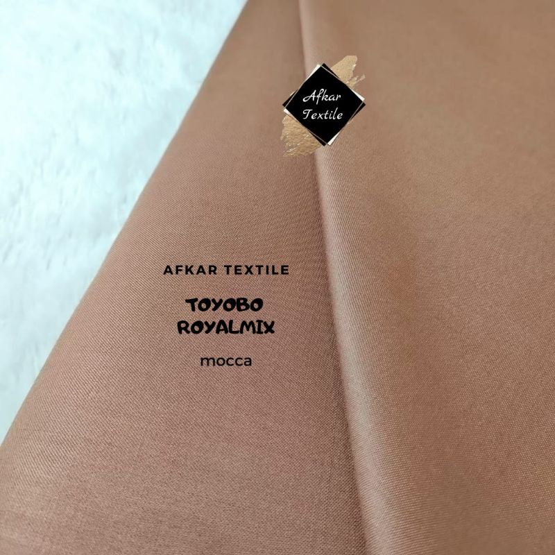 [TERMURAH] KAIN KATUN TOYOBO ROYAL MIX / Royalmix Premium Import / 100% Original Toyobo / Tidak KW-10 Mocca