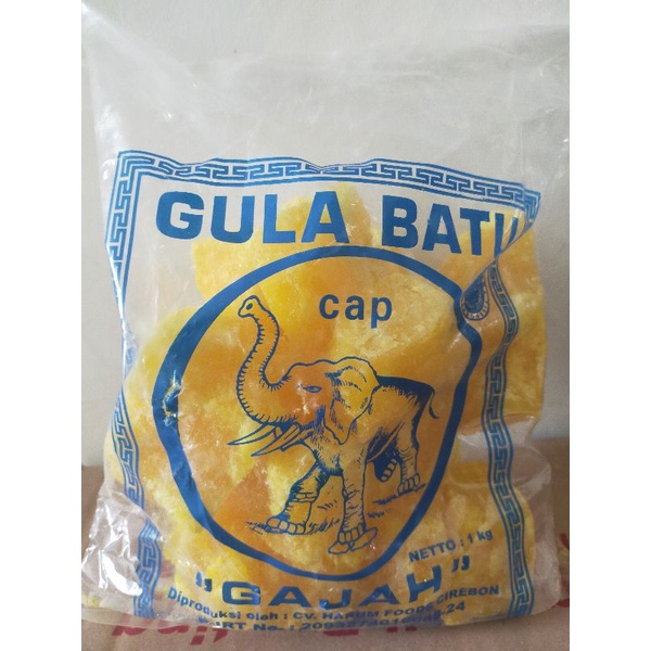 

ADY78 Gula Batu Kuning Cap Gajah Khas Cirebon Kemasan 1 Kg