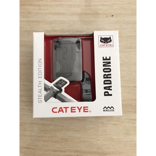 Cyclocomp Cateye Padrone Stealth Include Bracket Speedo Meter Sepeda