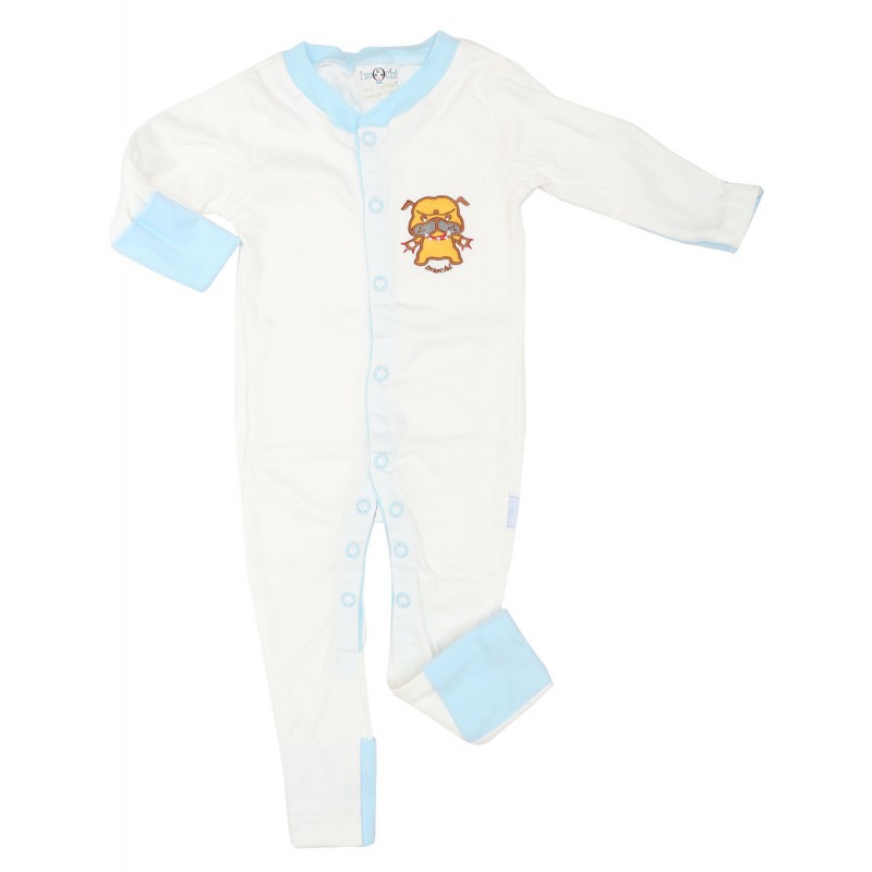 Imochi Sleepsuit Panjang - Blue White Dog