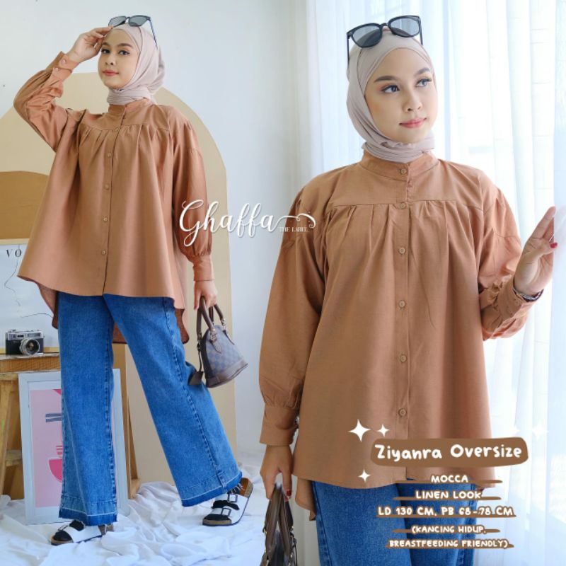 ATASAN WANITA ZIYANRA OVERSIZE BLOUSE BY GHAFFA