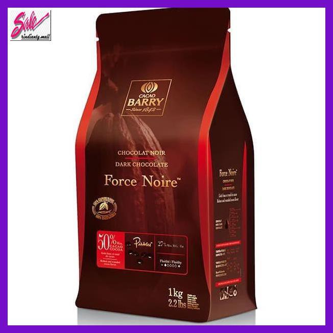 

SAKMACOKLAT- CACAO BARRY CALLEBAUT FORCE NOIRE 1 KG 50% DARK CHOCOLATE COUVERTURE -MAKANAN-MINUMAN.