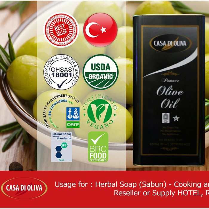 

HOT DEAL CASA DI OLIVA POMACE OLIVE OIL 5 LT MINYAK ZAYTUN TURKEY !!!!!