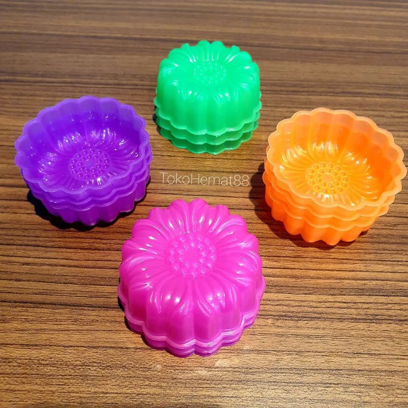 [ KH ] Cetakan Agar Bunga Isi 6pc / Cetakan Jelly Flower Murah / Cetakan Agar Plastik