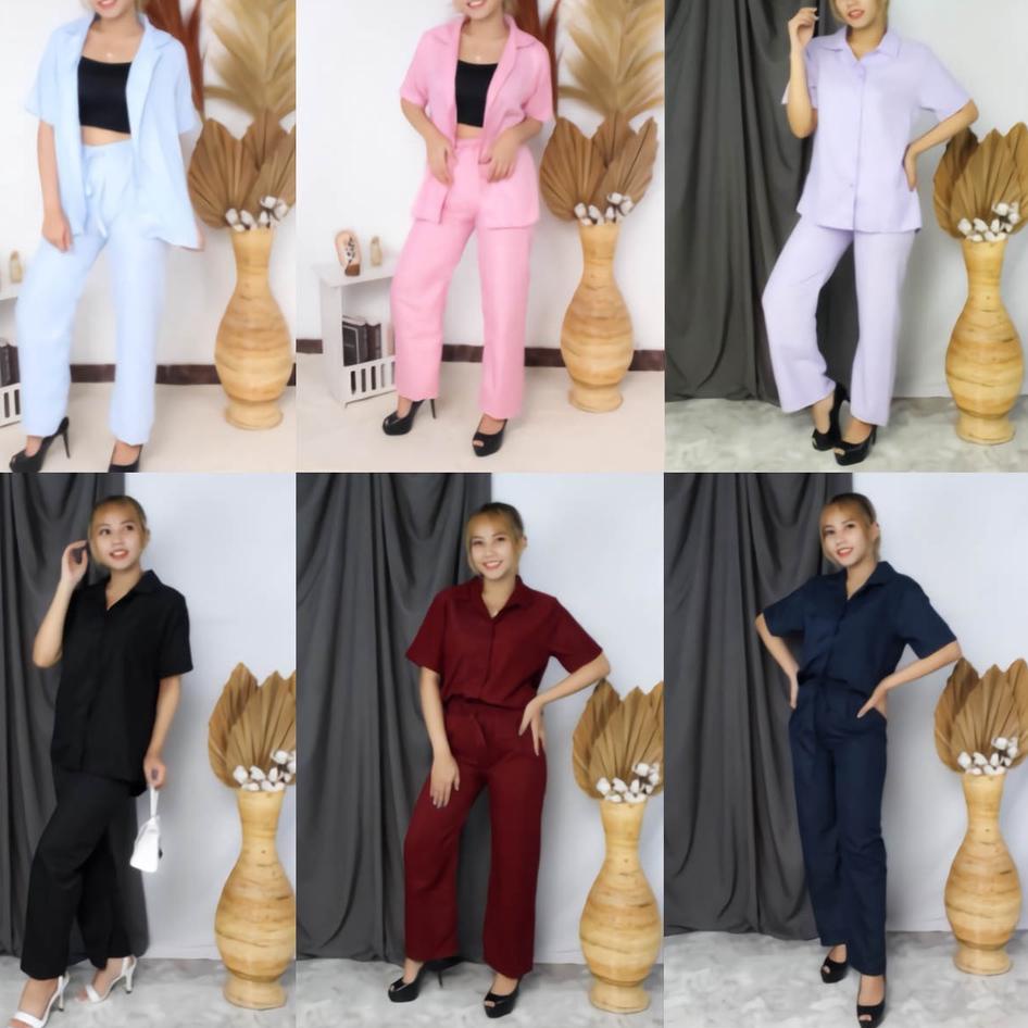 LANGSUNG KIRIM.. RF FASHION - Set Kemeja Polos // Piyama Baju Tidur Dewasa