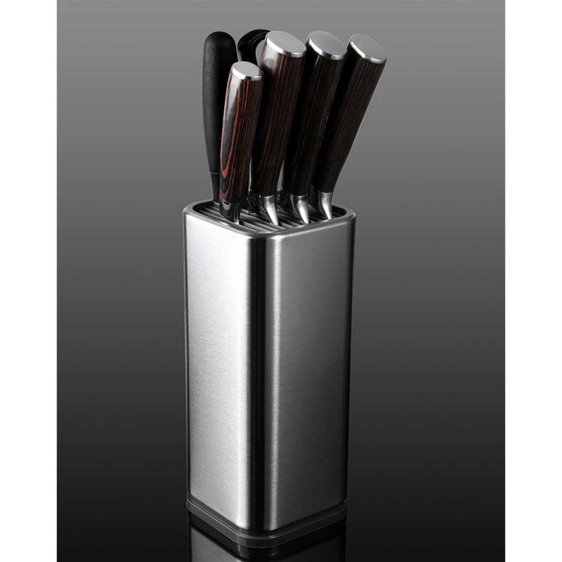 Rak Pisau Dapur Stand Tool Knife Holder Stainless Steel