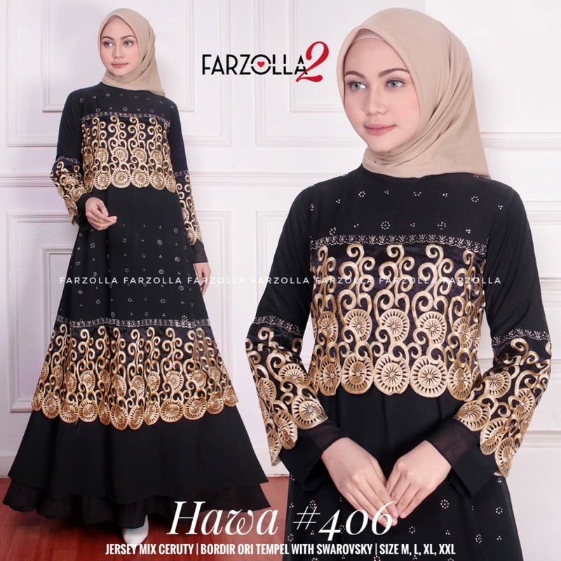 Abaya Turkey | Hawa #406 | Busana Arab Muslimah Original by Farzolla