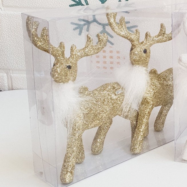 

Dekorasi Rusa Natal Murah Pajangan Christmas Raindeer Tanduk Rusa Gold - AB 7178 M- GOLD