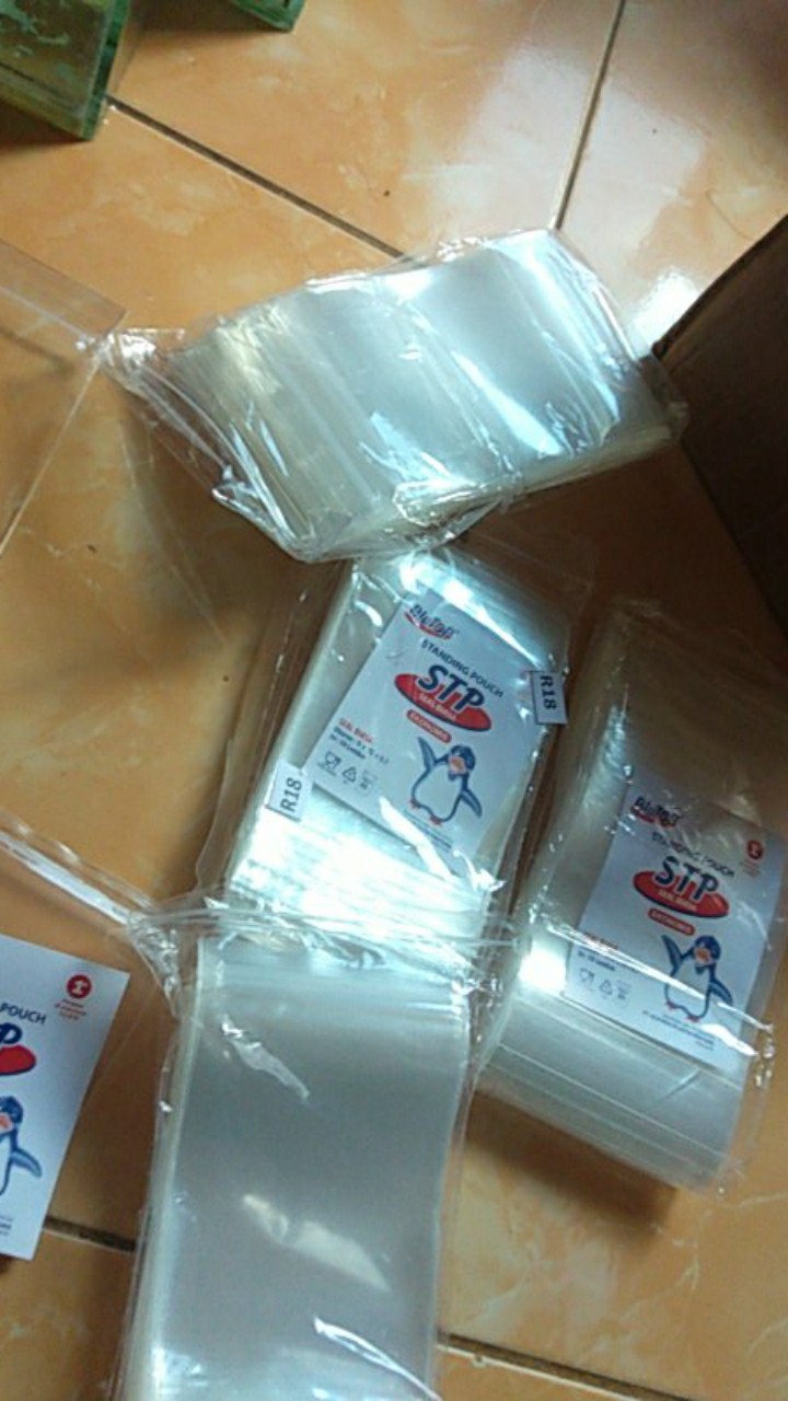 Plastik Pp Klip Standing Pouch Singel Seal/seal Kecil/seal Biasa Ukuran 10 Cm X 17 Cm