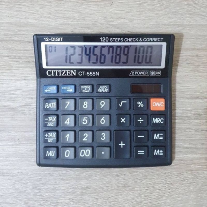 

HJK Kalkulator Calculator Dagang Citizen Office Kantor 12 Digit Ukuran Sedang Fitur Cek Chek Ulang