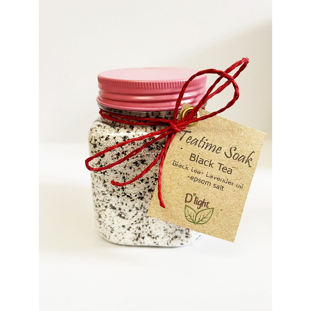 bath soak / garam mandi /garam spa / bath salt tea edition 100% epsom salt, essential oil and dry tea