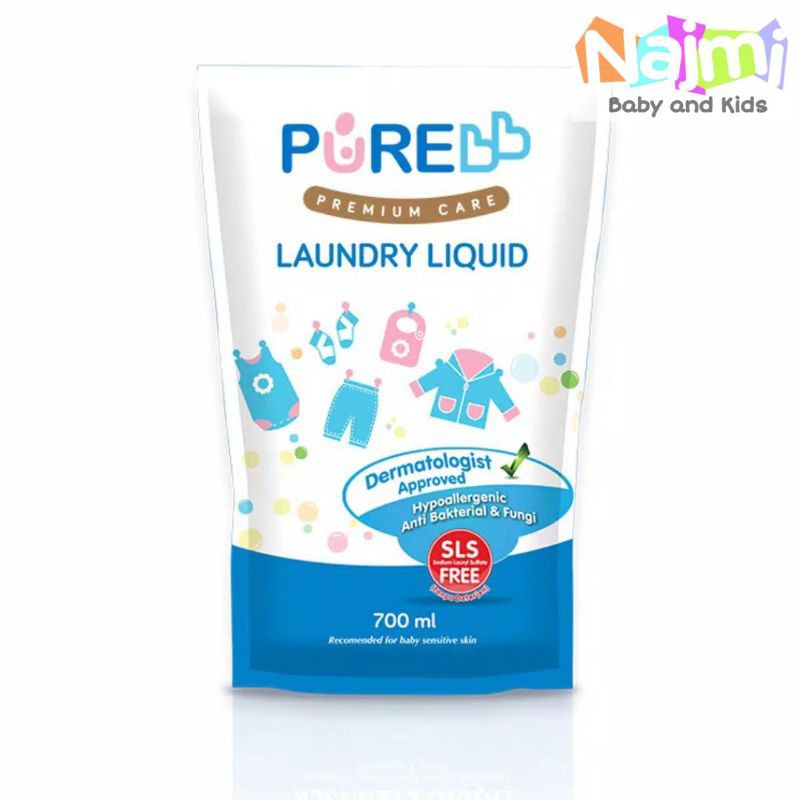 PureBB Pure BB Baby Laundry Liquid 700ml Refill Sabun Baju Detergent Bayi