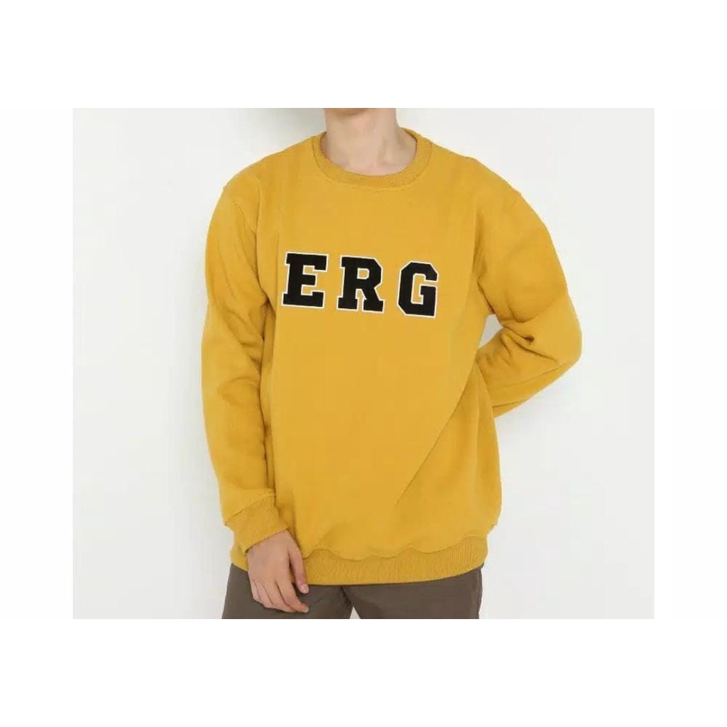 Sweater Crewneck *ERG Navy Logo Texs Pull Bordir Premium Unisex