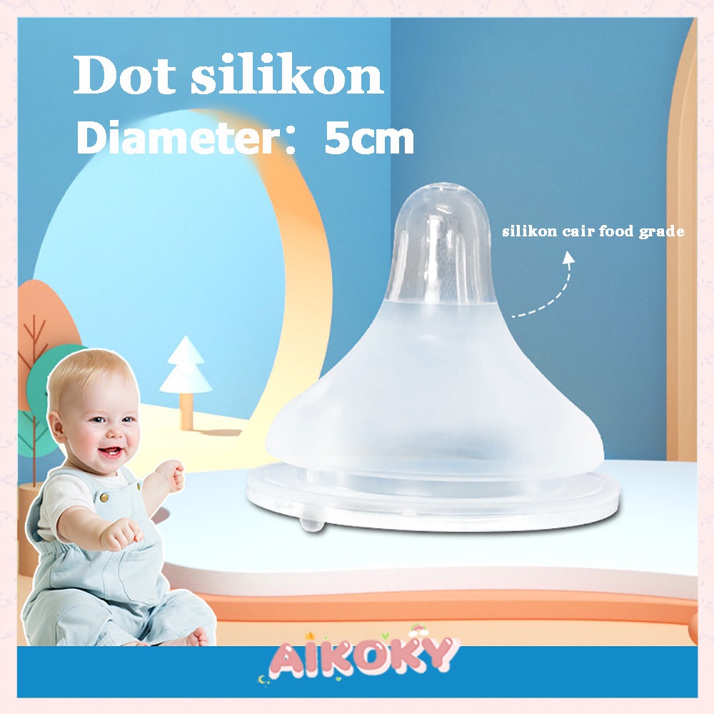 AIKOKY Dot Silikon Bayi 5 CM/Baby Nipple Wide Neck BPA Free