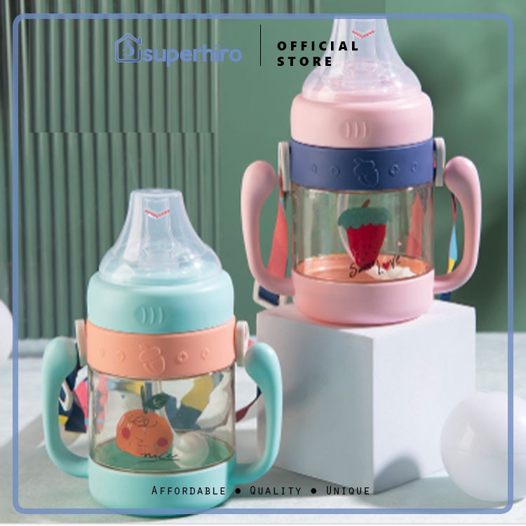 Botol Minum Bayi Anak Training Cup Baby BPA Free Handle Dot Tali