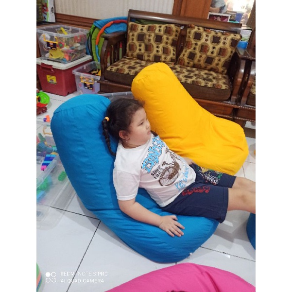 COVER BEANBAG Only - Pumpkin - Size Anak/ Small - bean bag Taslan Waterproof - Halus