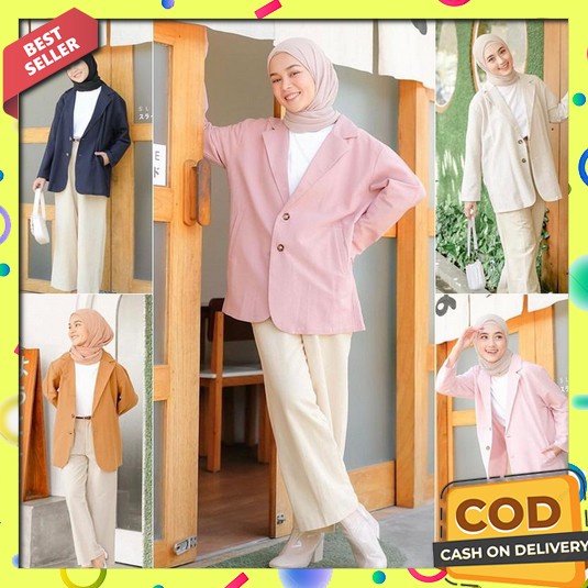 Terbaru Setelan Jas Wanita Blazer/Setelan Blazer Wanita Korea/Jas Cewe Blazer Wanita Korea - Veronic