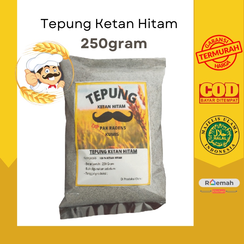 

tepung ketan hitam 250gram - Cap Pak Radens Kumis