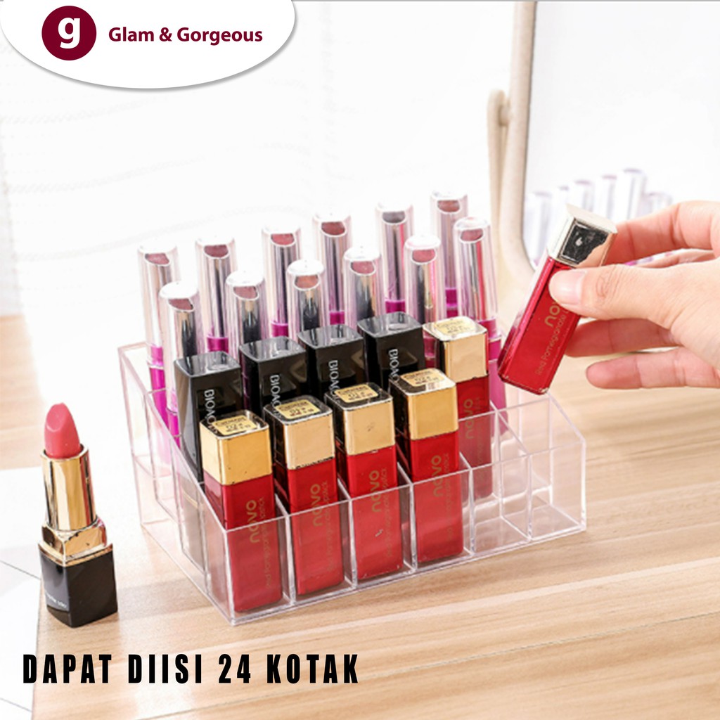 Tempat penyimpanan Lipstik isi 24 Kotak - RKP008