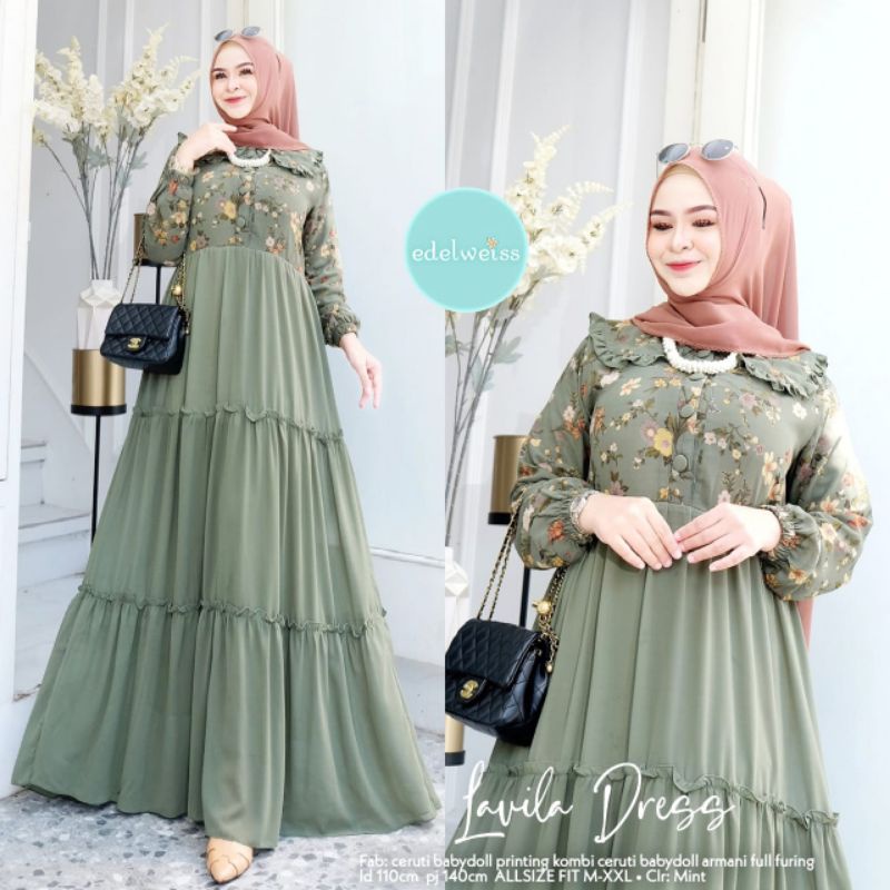 TERBARU//LAVILA DRESS//BRIONA DRESS EDELWEISS