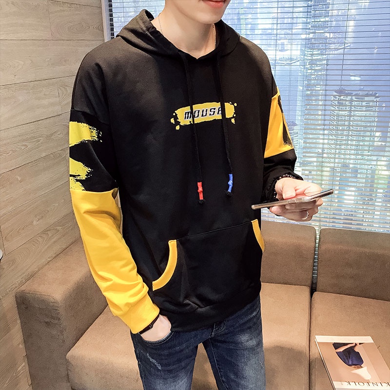 Hoodie Pria Sweater Kaos Hoodies Lengan Panjang W18210